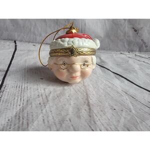Mrs Clause Trinket Treasure Box Ornament Hard To Find Christmas Decor
